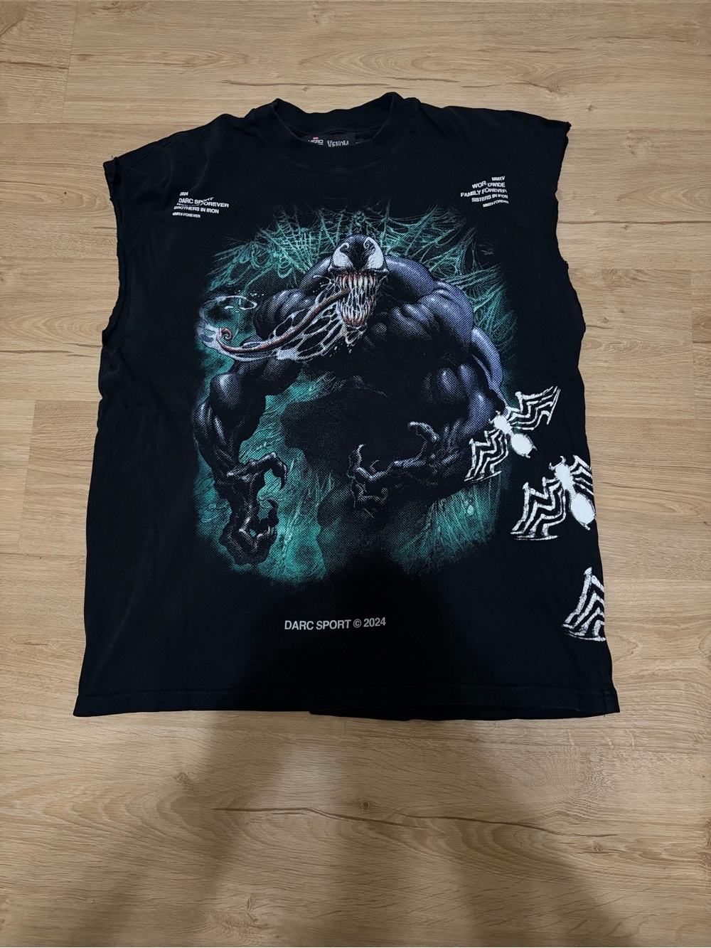 Darc Sport Black Cut Off  Sleeveless Venom Graphic Tee
